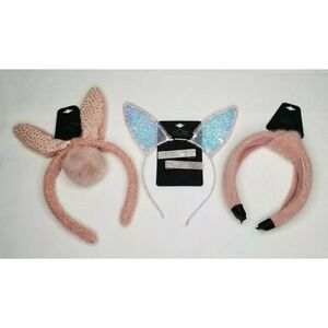 Nordstrom Lot of 3 Headband Pink Girl Accessories Bunny